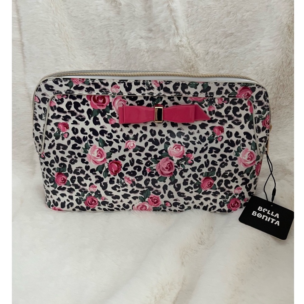 Bella Bonita Leopard & Floral Cosmetic Bag
